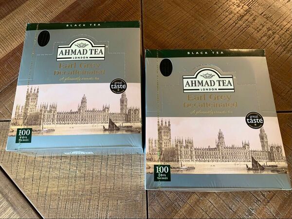 AHMAD TEA (アーマッドティー) デカフェ アールグレイ 個包装ティーバッグ 100袋入り 2箱セット 新品♪