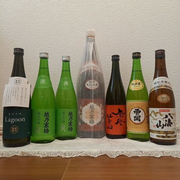 鳳凰美田 越乃寒梅720ml×3本 1800ml×1本 八海山 西の関 総計7本