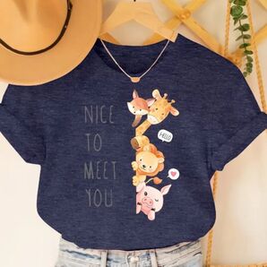 かわいい動物柄 半袖Tシャツ