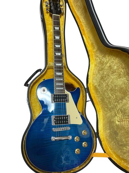 美品 コンポーネント Blitz Leopard 虎目 ハードケース付 セットネック フレイムメイプル