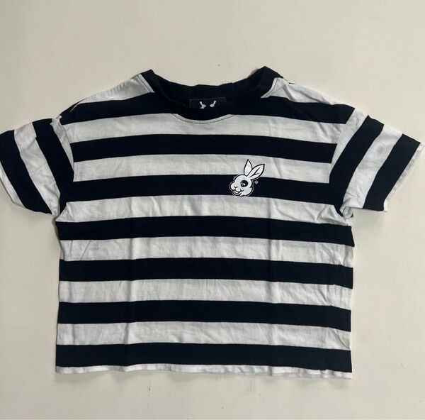 マッドバニー ボーダー 半袖Tシャツ うさぎ MADBUNNY フジロック Fujirock スケボー