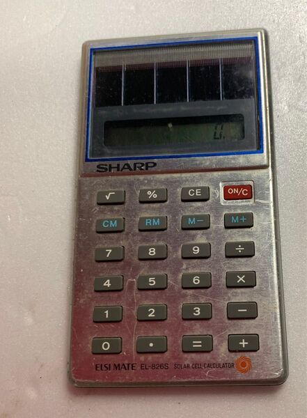 昭和レトロ LC Mate ソーラー電卓初期型 SHARP EL-826S
