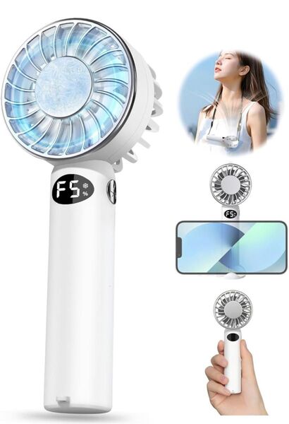 ハンディファン 12枚羽根 -16℃瞬間冷却 2025革新型 冷感プレート付き
