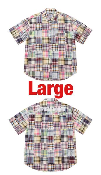 Supreme GOODENOUGH Patchwork Madras S/S Shirt L Large 25ss シャツ