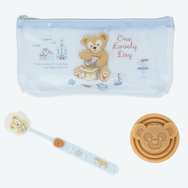 新品 歯磨きセット ダッフィー one lovely day おでかけ 歯ブラシ ディズニー コップ ポーチ