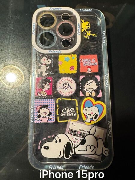スヌーピー iPhoneケース クリア iphone15pro用