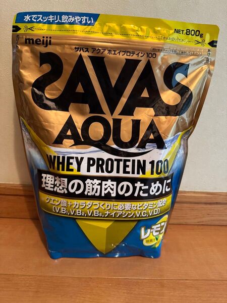 16明治 ザバス SAVAS アクア ホエイプロテイン100 レモン風味 800g プロテイン ダイエット 理想の筋肉 安い