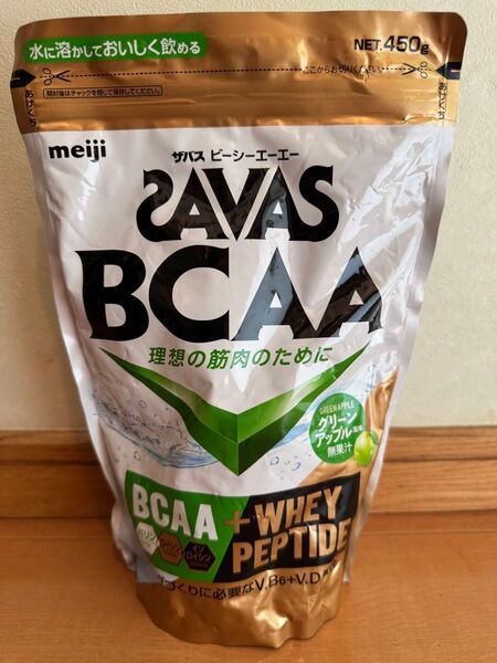 59明治 ザバス BCAAパウダー グリーンアップル風味 450g 1袋 プロテイン アミノ酸 運動時の水分補給トレーニング安い