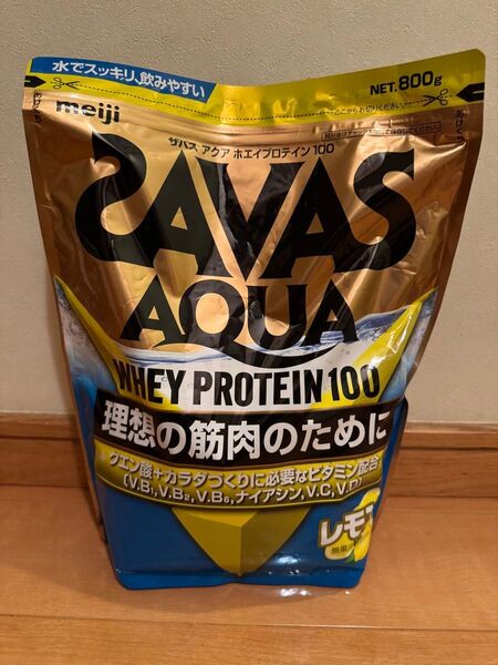 14明治 ザバス SAVAS アクア ホエイプロテイン100 レモン風味 800g プロテイン ダイエット 理想の筋肉 安い
