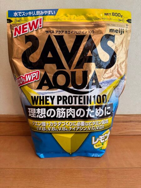 24明治 ザバス SAVAS アクア ホエイプロテイン100 レモン風味 800g プロテイン ダイエット 理想の筋肉 安い