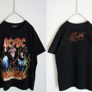 AC/DC アンガス・ヤング プリントＴシャツ Ｓ 黒☆ＧＴＳ