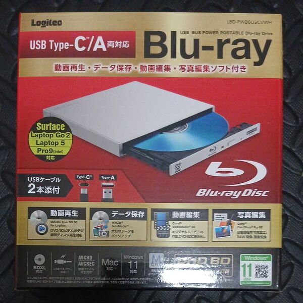 Blu-rayディスクドライブ USB3.2 Gen1 UHDBD対応