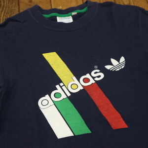 adidas originals Tシャツ S ネイビー ロゴ トレフォイル グラフィック アディダス スポーツ ストリート