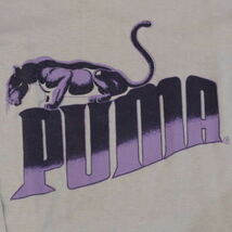 80s USA製 PUMA ロンT M グレー ロゴ 長袖 Tシャツ オールド プーマ ピューマ チーター スポーツ ヴィンテージ_画像3