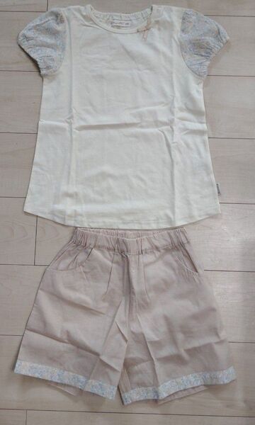 ビケット パジャマセット 140cm 半袖Tシャツとショートパンツ ルームウェア