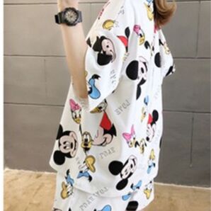 ミッキーマウス 半袖Tシャツ ショートパンツ セットアップ レディース