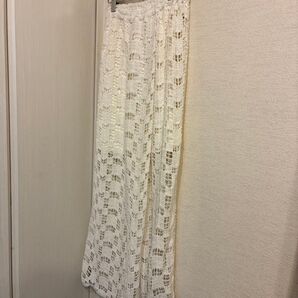 アングリッド レース ロングスカート 前側ロングスリット