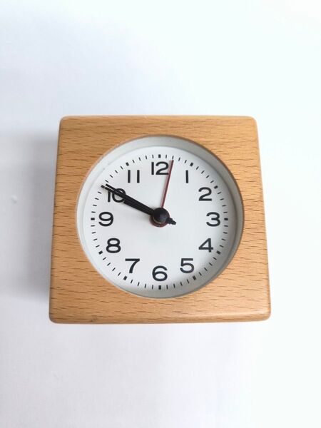 無印良品 目覚まし時計 アナログ置時計 ナチュラル