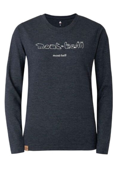 モンベル mont bell Tシャツ 長袖 メリノウールプラス ライト ロングスリーブT 北の動物ロゴ 1114618 NV L