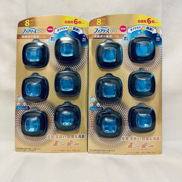 P&G ファブリーズ イージークリップ W消臭 クルマ用 6個入×2パック