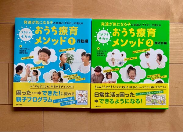 【新品セット】定価3,476円 発達が気になる子のおうち療育メソッド 行動編と構造化編 スタジオそら 療育 発達障害 放課後デイ