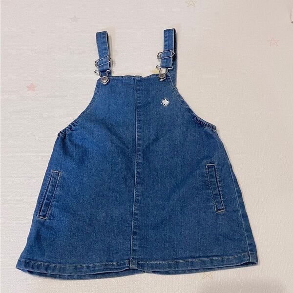 ラルフローレン デニム オーバーオール サロペット 子供服 ノースリーブワンピース 95 女の子