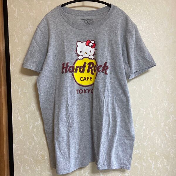 Hard Rock CAFE ハードロック ハローキティ コラボ Tシャツ M メンズ グレー