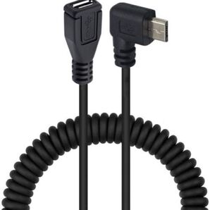 USB2.0-micro延長ケーブル micro to micro 延長左L