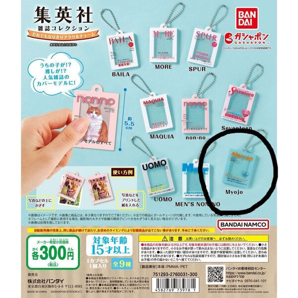 集英社雑誌コレクション だれでもなりきりアクリルチャーム「Myojo」