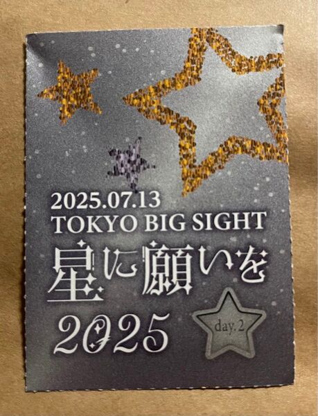 7/13 星に願いを 2025 -day2- サークルチケット 東京 サーチケ サクチケ サークルPASS 赤ブー