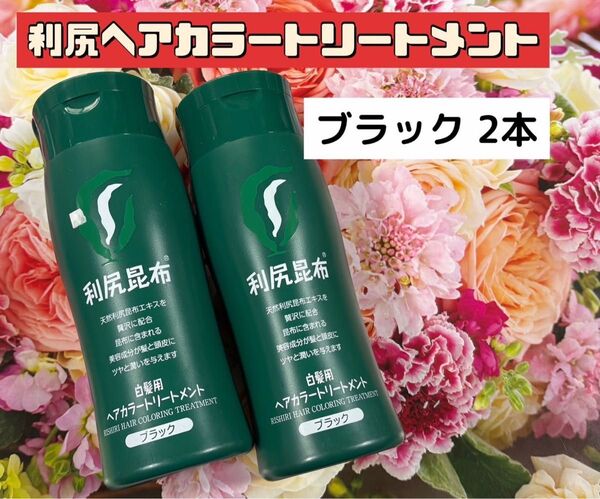 利尻昆布ヘアカラートリートメント (ブラック)200g × 2本セット