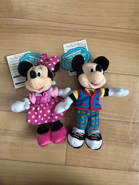 【新品タグ付き】ディズニーランド34周年 トゥーンタウン ミッキーミニーぬいば TDL