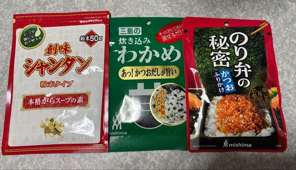 ふりかけ 炊き込みわかめ のり弁の秘密 創味シャンタン 本格がらスープの素