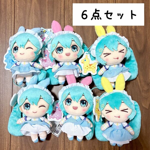 ★未使用★ 初音ミク×RODY 描き下ろしぬいぐるみマスコット メルヘンver.【6点セット】まとめ売り