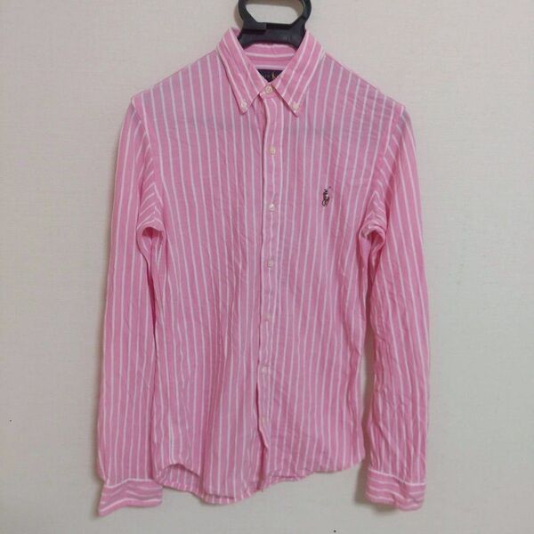 RALPH LAUREN ラルフローレン ピンク ストライプ 長袖シャツ S メンズ レディース