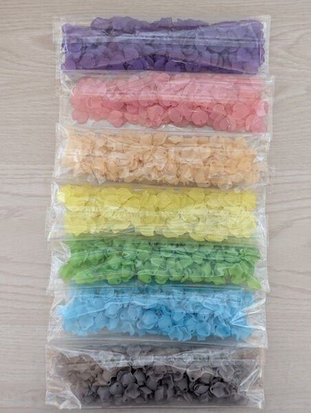 すりガラス風 花びら パーツ Mix 詰め合わせ ピアス ハンドメイド 300g