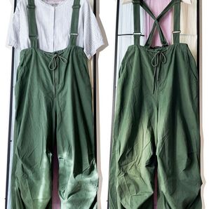 used*サマンサモスモス*サスペンダーつきパンツ*ゆったり立体感がかわいい♪ オールインワン* カーキ