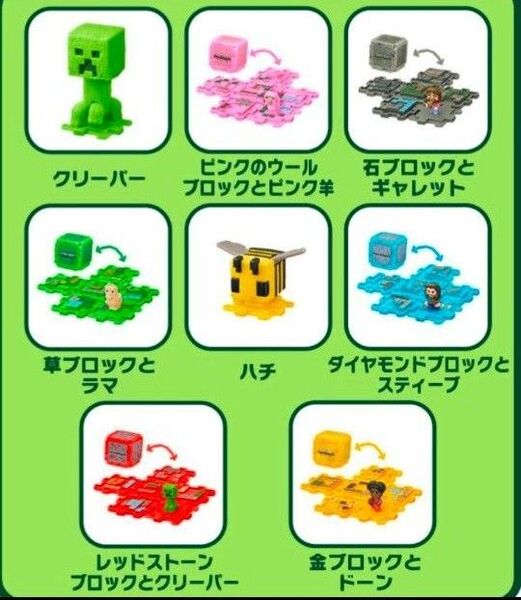 ハッピーセットのおまけ 8種コンプリートセット マインクラフト 8個セット マイクラ Minecraft
