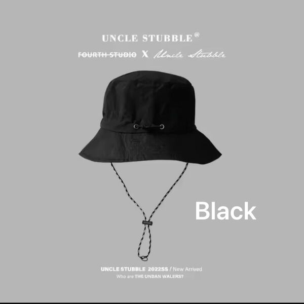 サファリハット 折りたたみ アウトドアハット バケットハット 黒 アウトドア 撥水 UVカット キャンプ 帽子