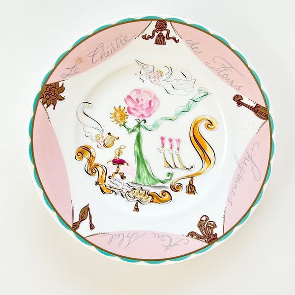 Le Theatre des Fleurs 花と天使のデザートプレート 飾り皿 非売品