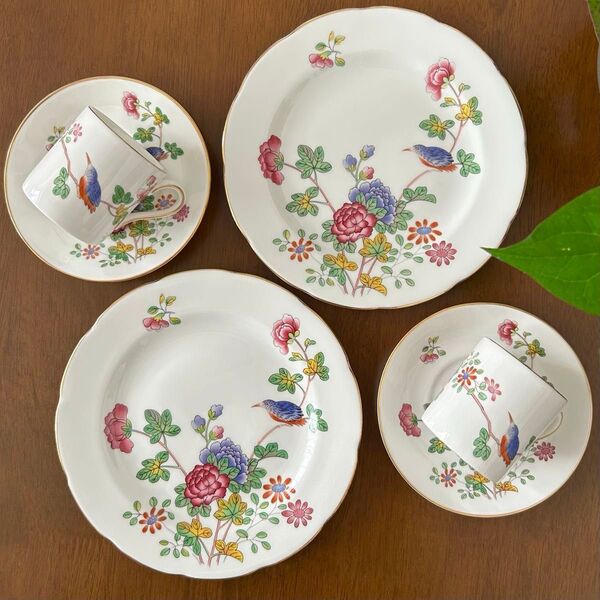 WEDGWOOD CUCKOO トリオ デミタス カップ&ソーサー デザートプレート 2客セット ウェッジウッド