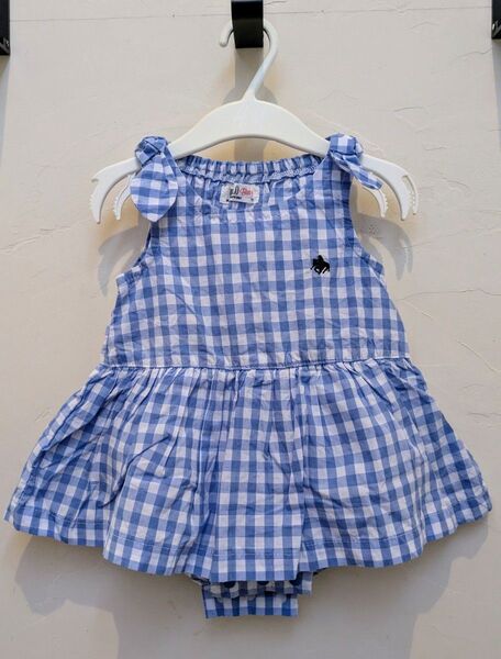 POLO Baby ベビー服 ワンピース 70cm ブルー チェック柄