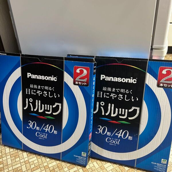 パナソニック パルック蛍光灯 30形+40形 丸形スタータ形 (2本入) クール色 FCL3040ECWX2K ×2箱