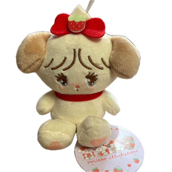 mikko illustrations いちごマスコットぬいぐるみ