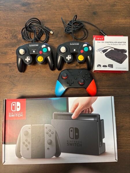 Switch本体 キューブコントローラー2個+アダプター プロコンもどき