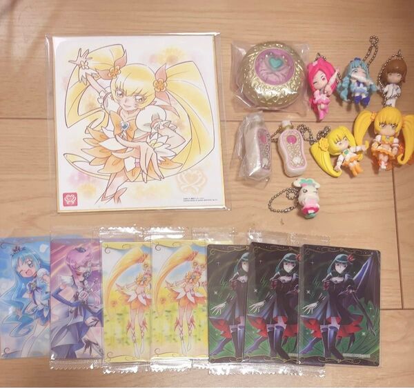 ハートキャッチ プリキュア 色紙 ストラップ ウエハース ガチャガチャ