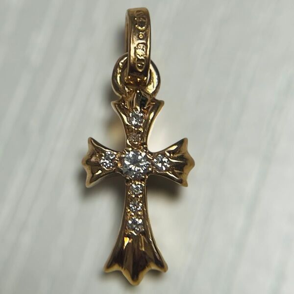 クロムハーツ 22K CHROME HEARTS ベイビーファットクロス チャーム ベビーファット パヴェダイヤ