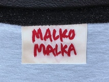マルコマルカ MALKOMALKA ハンバーガー モンスター ラメリブ加工 Tシャツ 半袖 M ライトブルー_画像3