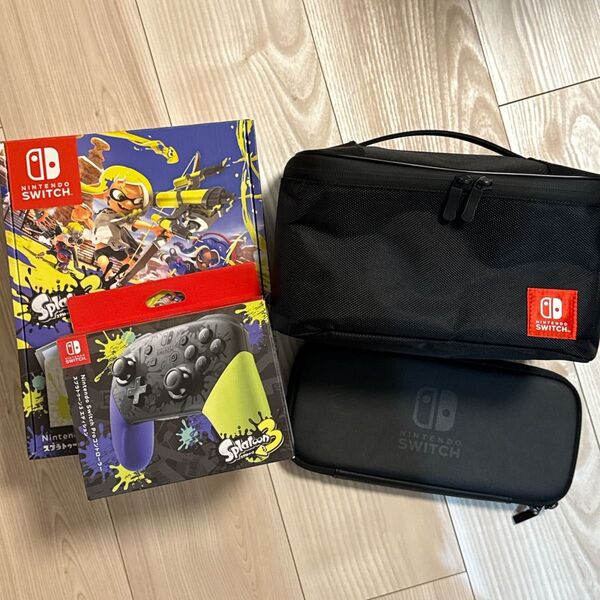 【超美品】Nintendo Switch有機EL スプラトゥーン3エディション+プロコントローラー+収納ケース+キャリングケース