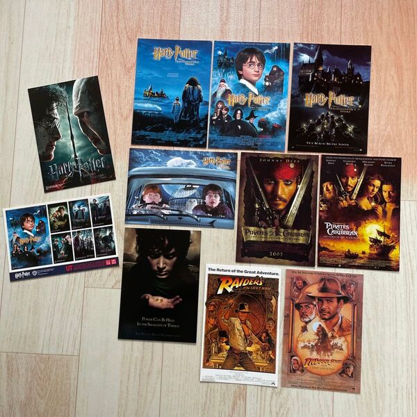 映画ポストカード ハリーポッター パイレーツオブカリビアン インディージョーンズ まとめ売り ポスターカード